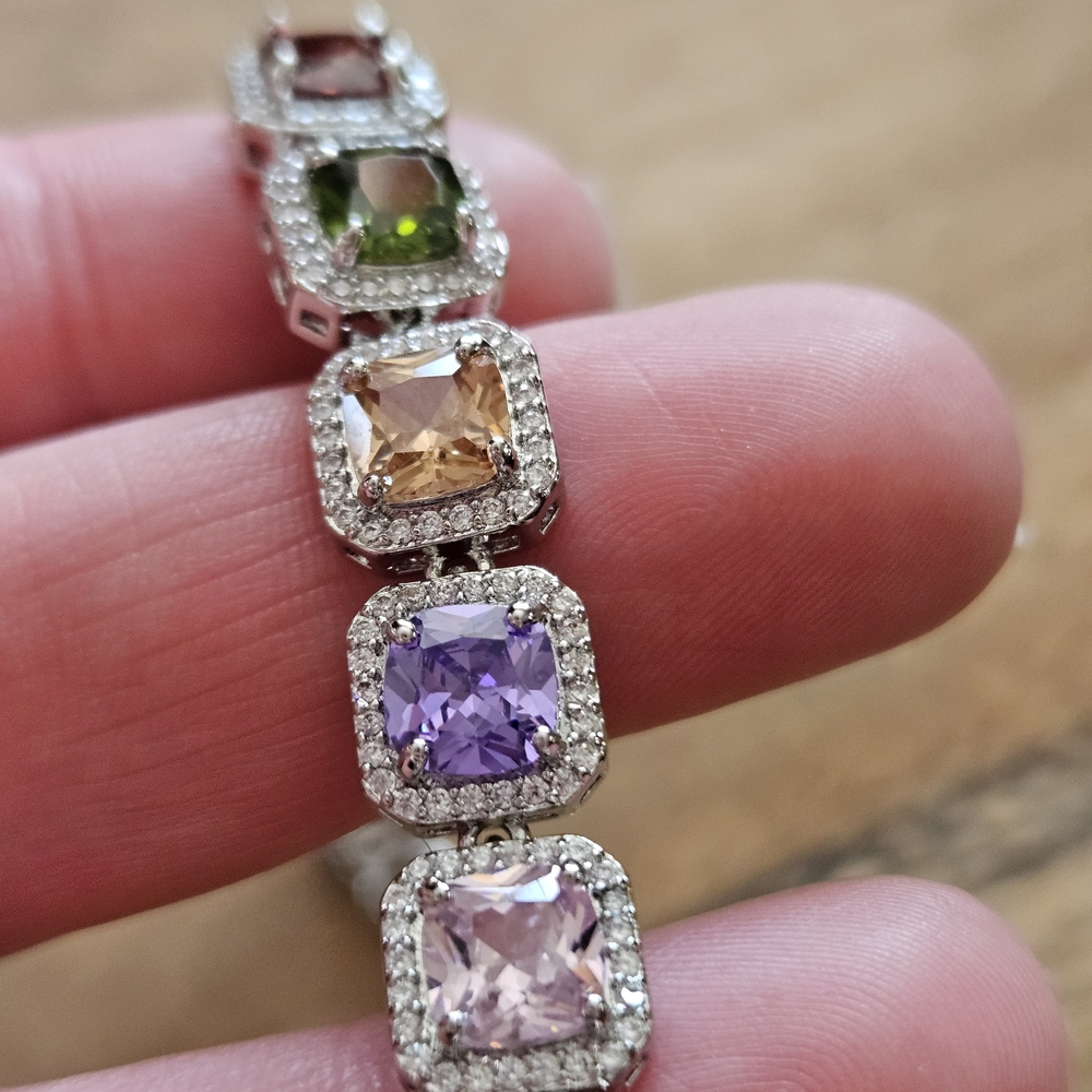 Elegant Multi-Color Gemstone Bracelet